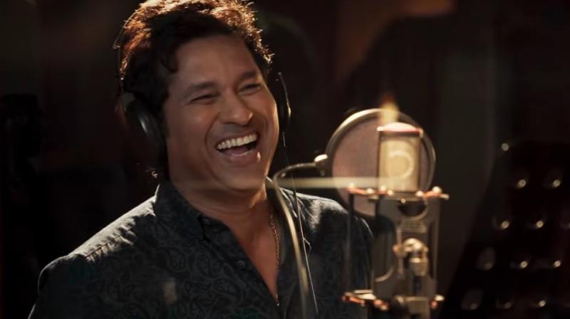 Sachin Tendulkar has also named nearly all of his teammates in the song and thanked all the players. (Photo: Screengrab)