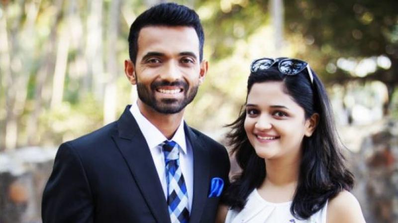Radhika Rahane was hugely relieved on watching her husband score a ton. (Photo: Screengrab)