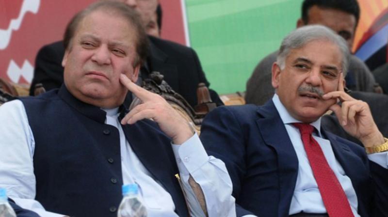 Former Prime Minister Nawaz Sharif with Punjab chief minister Shehbaz Sharif. (Photo: AFP)