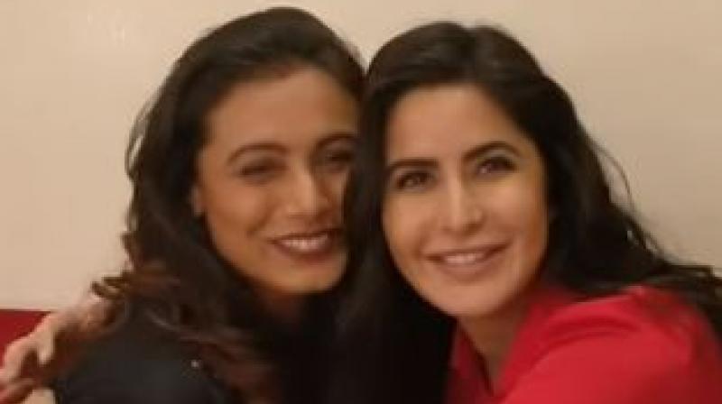 Rani Mukerji and Katrina Kaifs screenshot from the video.