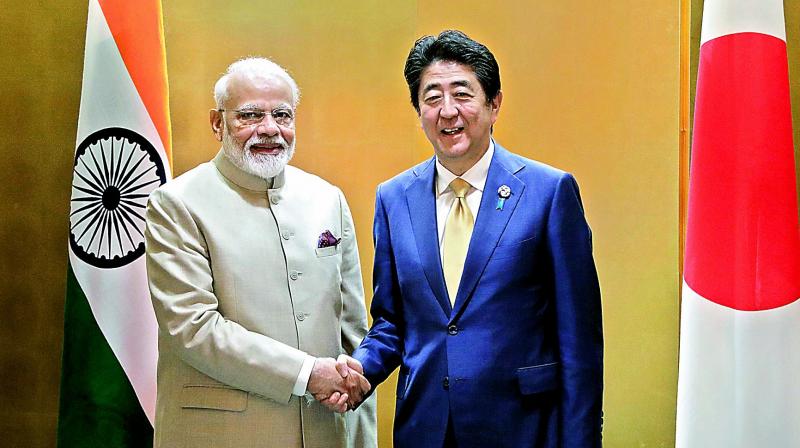 â€˜Old friendsâ€™ PM Modi, Shinzo Abe discuss bullet train