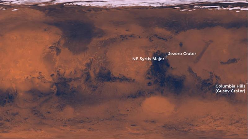 Three potential landing sites for NASAs next Mars rover. (Photo: NASA)