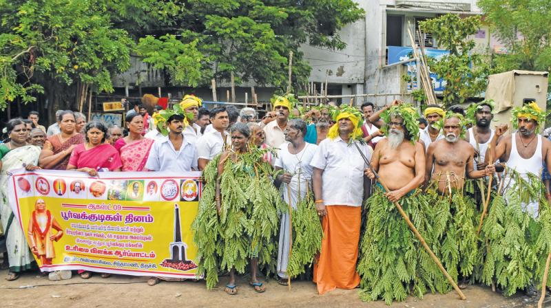 Protest marks National Tribals day in Tiruchy