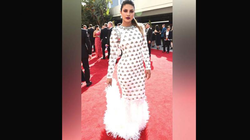 Priyanka Chopras gown at the Emmys