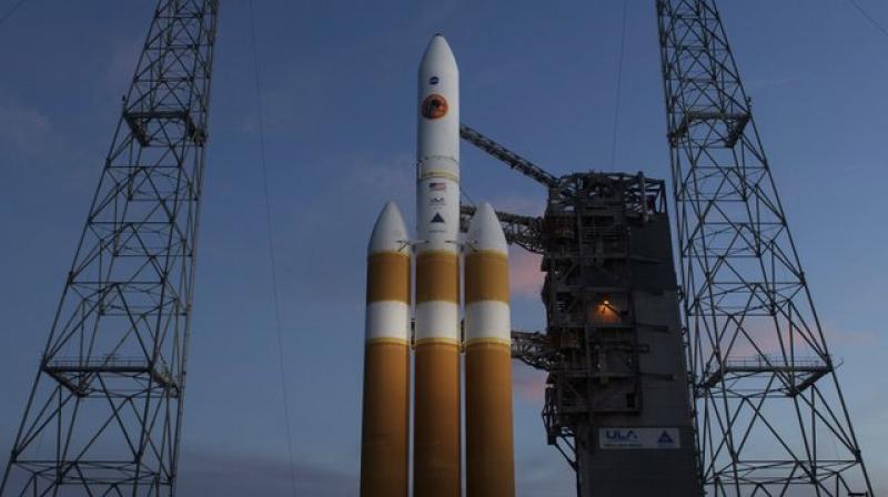 The early morning launch countdown was halted with just one minute, 55 seconds remaining, keeping the Delta IV rocket on its pad with the Parker Solar Probe. (Photo: NASA via AP)