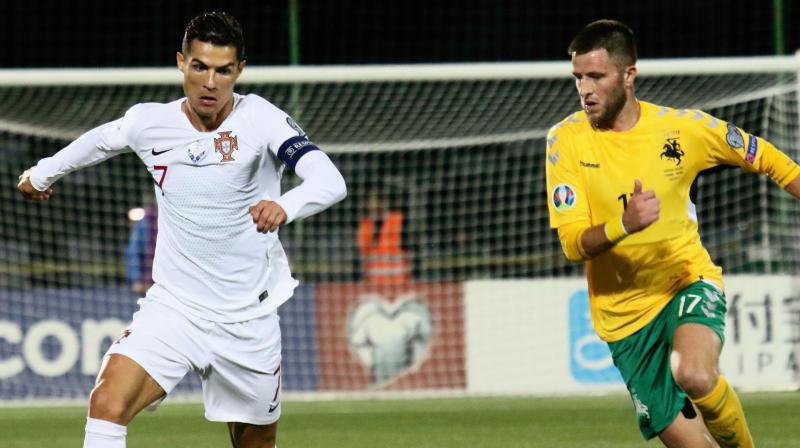 Cristiano Ronaldo\s hattrick crushes Lithuania 5-1