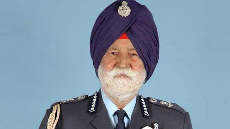 File photo of Marshal of the Indian Air Force Arjan Singh, 98, famous for his role in the 1965 India- Pakistan war, died in army hospital in New Delhi on Saturday. (Photo: PTI)