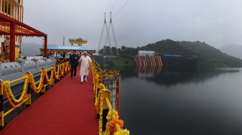 The foundation stone of the dam was laid on April 5, 1961 by the countrys first prime minister Jawaharlal Nehru. (Photo: Twitter/Narendra Modi)