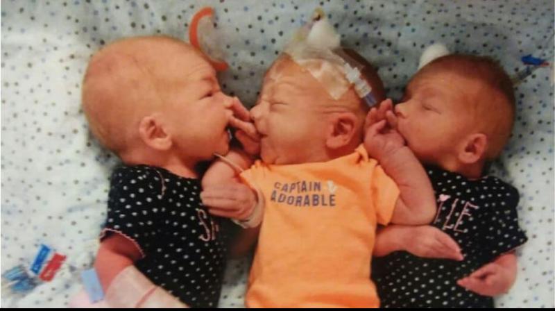 Woman visits hospital thinking she has kidney stones, give birth to triplets