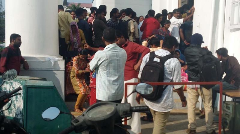 Rush of candidates at attestation wing of Secretariat the other day to get PCC attested.(Photo: DC)