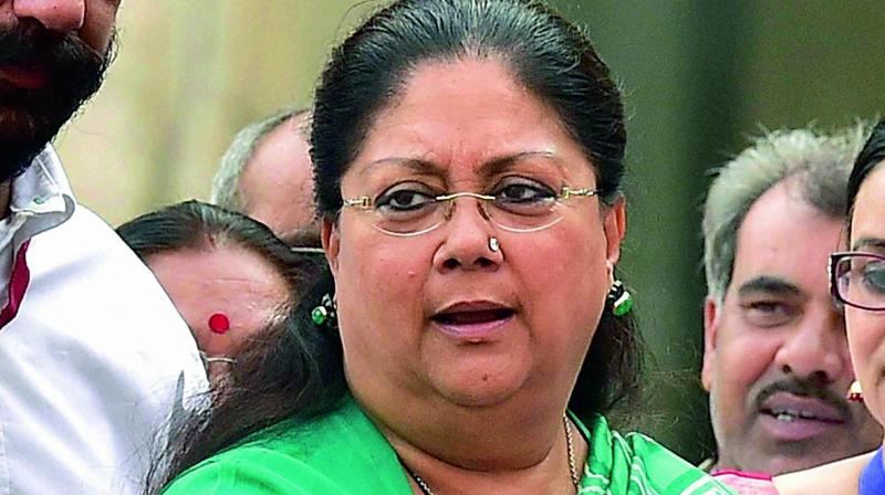 Vasundhara Raje campaigns for select candidates