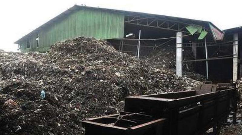 The solid waste treatment plant of the municipal corporation at Njeliyanparamba, Kozhikode. (File pic)