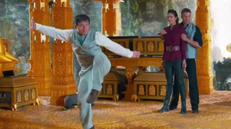 A still from the movie Kung Fu Yoga