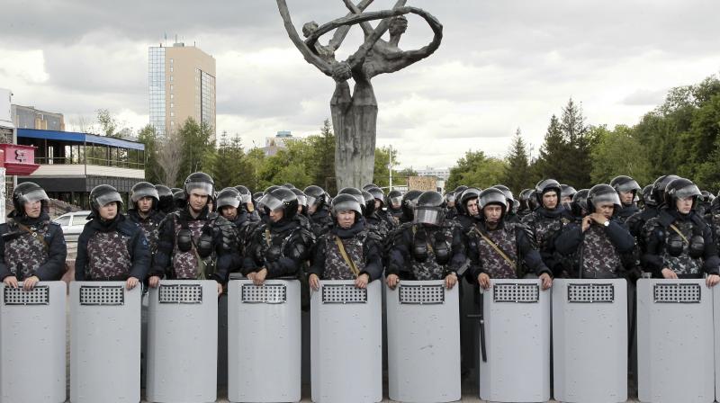 Kazakh police beat journalist amid post-vote unrest