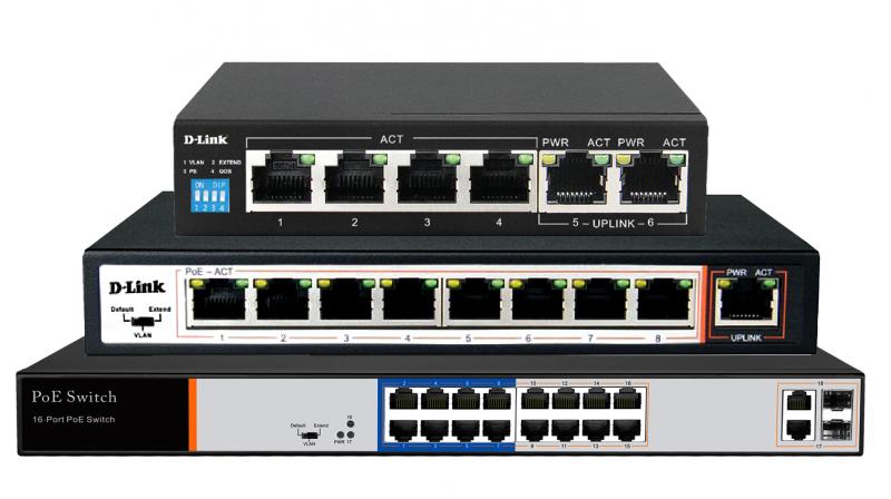 Customers can connect PoE compatible devices to these switches without using additional power supply.