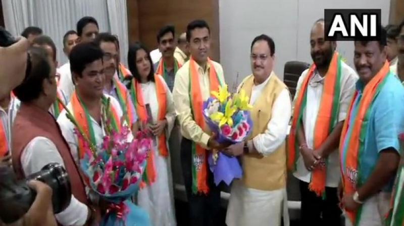 10 Goa Cong MLAs join BJP, swearing-in of ministers on Friday
