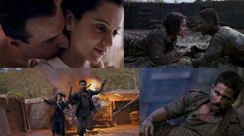 Screengrabs from the trailer of Rangoon.
