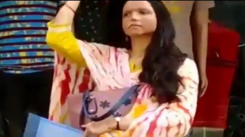Screengrab from a leaked video of Deepika Padukone from the sets of Chhapaak. (Photo: Instagram)