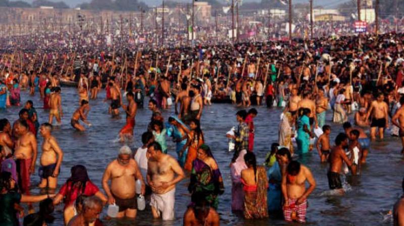 A large gathering of people took a holy dip in the sea at Vedaranyam, Kodiyakarai, and Poompuhar in Nagapattinam districts to mark the occasion.  (Representational image)