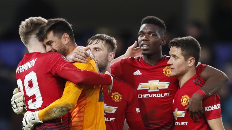 Pogba set up Uniteds opening goal for Ander Herrera with a majestic cross and the France star added the second himself as Ole Gunnar Solskjaers side produced a commanding display at Stamford Bridge. (Photo: AP)