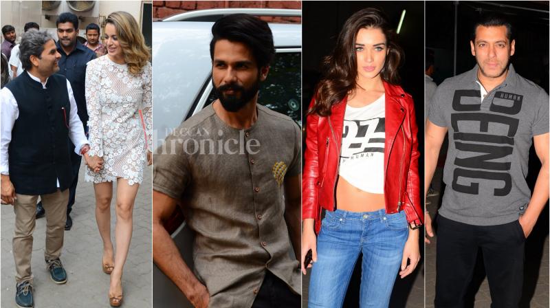 Kangana, Salman, Shahid, Amy and others spotted at Mehboob studio