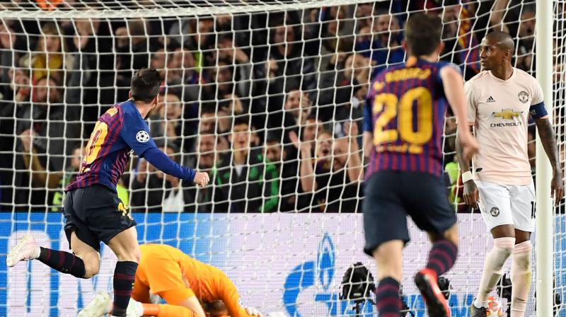 UCL 2018-19: Messi nets brace as Barcelona knock out Man Utd with a 3-0 win