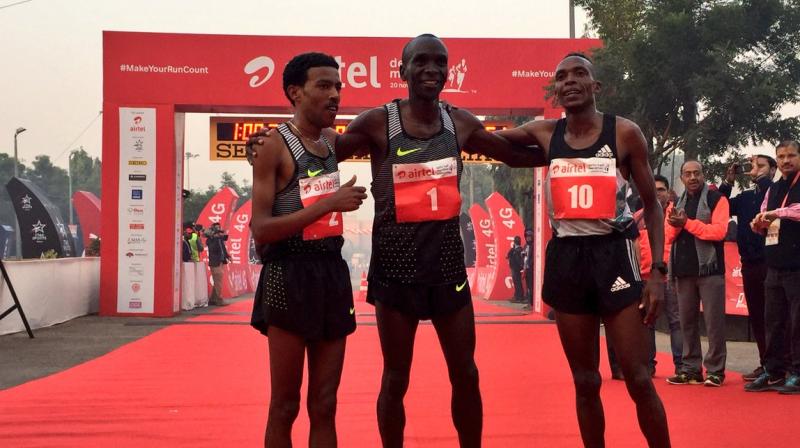 Kipchoge clocked 59 minute and 44 seconds to cover the 21.097 km distance. (Photo: ADHM)