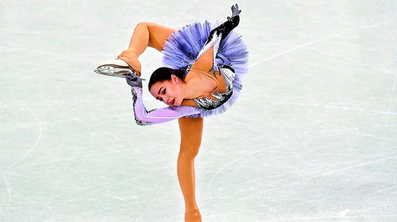 Alina Zagitova of Russia competes in the womens single skating short program of the figure skating event. (Photo: AFP)