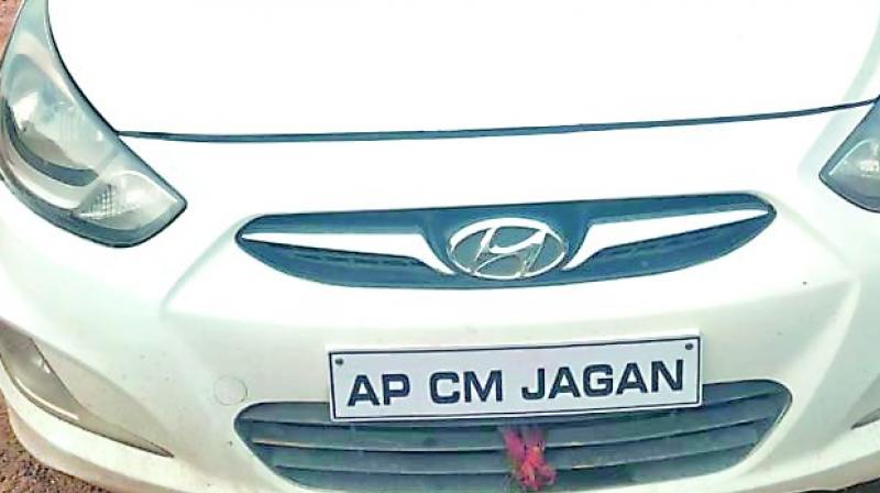 Hyderabad: Man uses AP CMâ€™s name on car, held