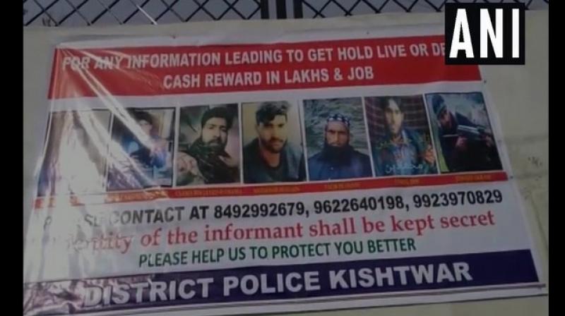 J&K Police releases posters of 6 Hizbul, 1 LeT terrorists