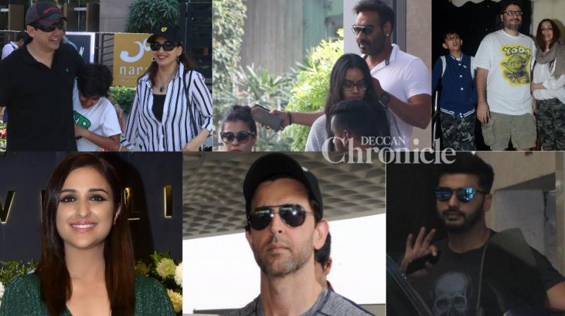 Ajay, Kajol, Madhuri, Sonali spend time with family, other stars also snapped