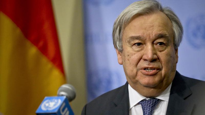 UN chief urges action to avert climate change \catastrophe\