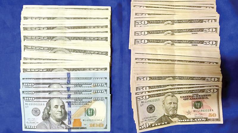 US dollars worth Rs 9.6 lakh seized at Chennai airport