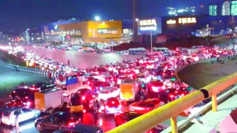 Hyderabad: Top brass get a taste of city gridlock