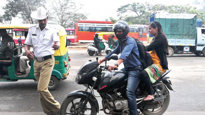 Policemen will have to pay a fine if they are found using helmets without the ISI mark.
