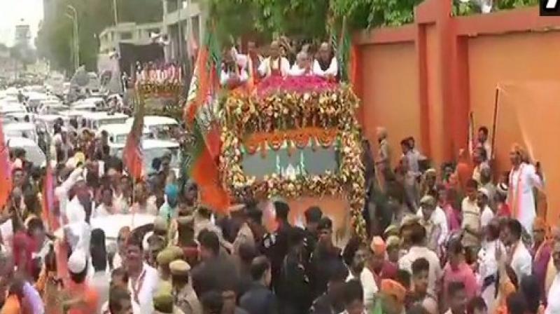 It is believed that Lucknow is a prestigious constituency for the BJP as it was once held by former prime minister late Atal Bihari Vajpayee.  (Image: ani)