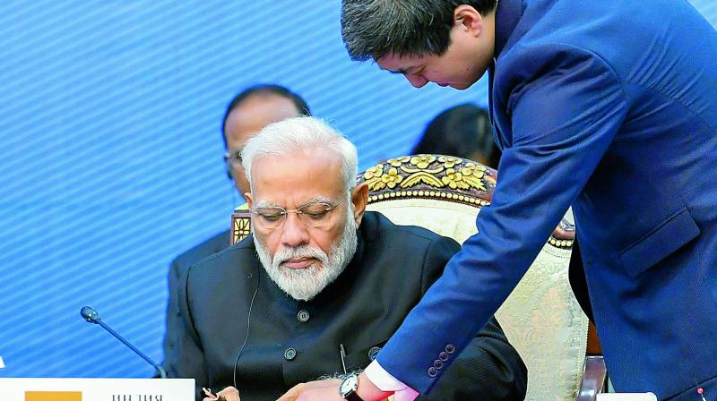 At SCO, PM Modi coins new acronym, â€˜Healthâ€™