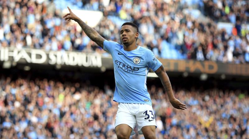 Manchester City, who thumped Stoke City 7-2 on Saturday, are first team to net 29 goals in the first 8 games of an English top-flight campaign since Everton in 1894-95. (Photo: AP)