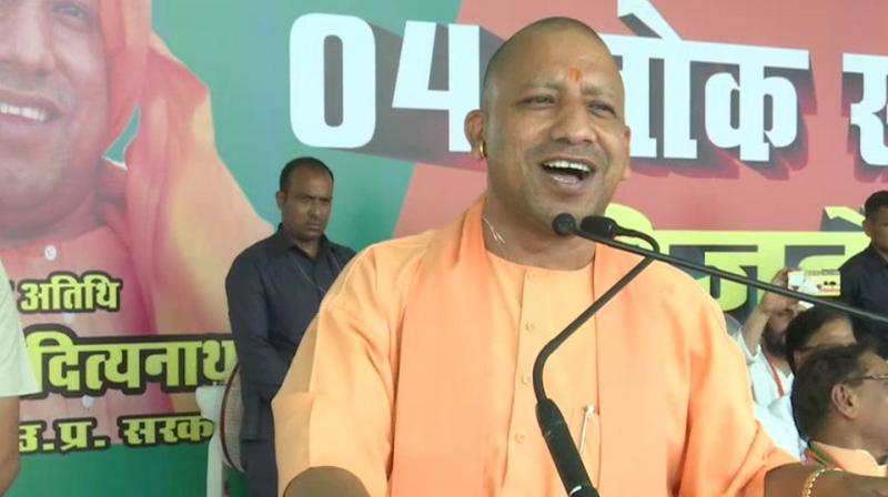 Adityanath claimed that in the ensuing Lok Sabha election Congress Bijnor candidate  Nasimuddin Siddiqui will face defeat and will ensure Congress ends at zero in Uttar Pradesh. (Photo: ANI)