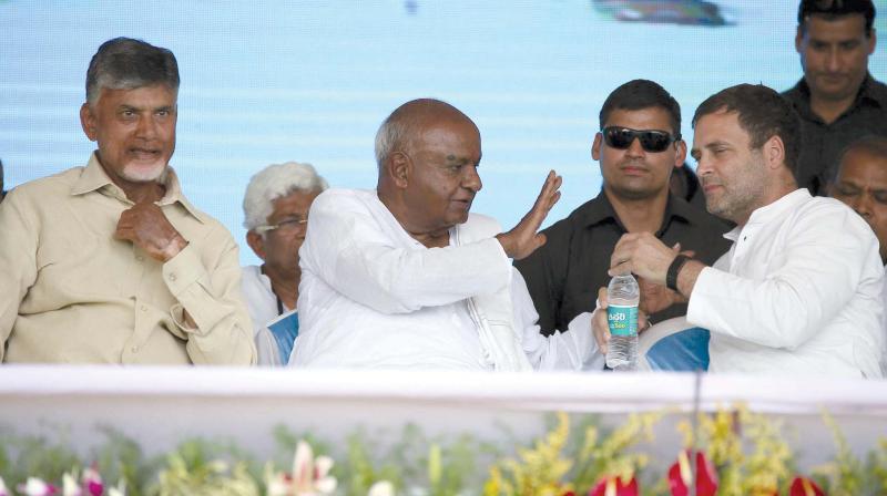 I am not in the race for PM, will back Rahul Gandhi: H D Deve Gowda
