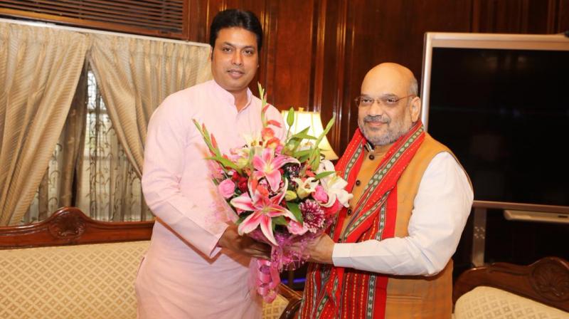Tripura CM meets Shah, seeks special package for tribal council