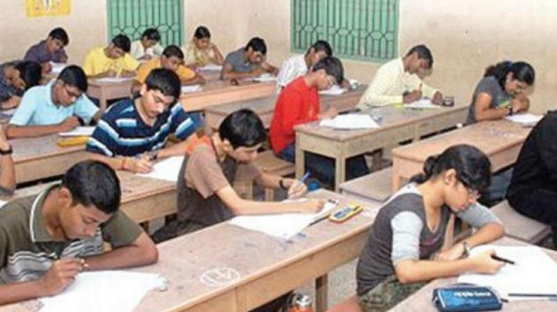 Authorities suspended an invigilator and discharged two officials from Class X exam duties after the leakage of the general science question paper from an exam centre of the Narayana Institutions in Nellore.
