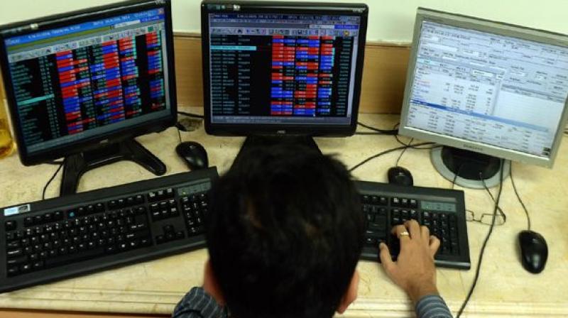 The 50-share NSE Nifty edged down by 21.10 points, or 0.26 per cent, to end at 8,061.30, after moving between 8,112.55 and 8,053.25.