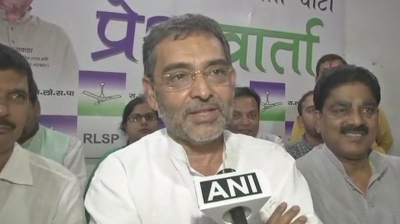 Union Minister and RLSP leader Upendra Kushwaha said the reports on Bihar seat-sharing in media were published without any basis. (Photo: Twitter | ANI)