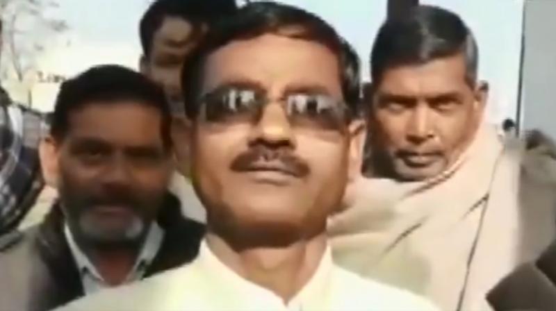 BJP MLA Vikram Saini opined that government should give him a ministry to bomb the unsafe people, warning that no one would be spared. (Photo: ANI Screengrab)