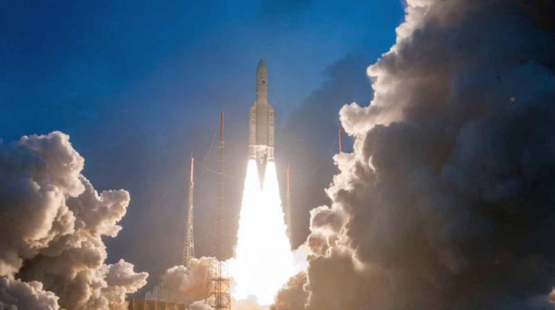 Indias heaviest satellite GSAT-11 was successfully launched by an Arianespace rocket from the French Guiana in the early hours of Wednesday, the Indian Space Research Organisation (ISRO) said. (Photo: Twitter | @isro)