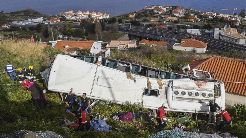 29 casualties reported after tourist bus crashes in Portugal