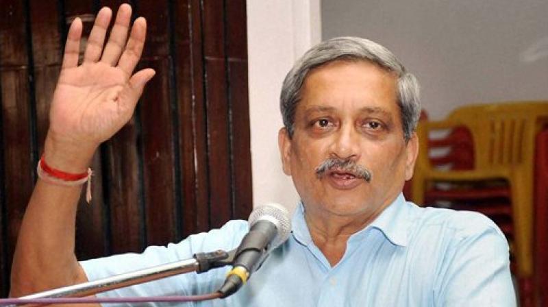 Defence Minister Manohar Parrikar addressing a youth convention in Panaji. (Photo: AP)