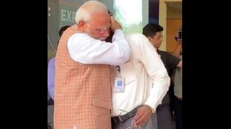Watch: ISRO chairman gets emotional, PM Modi consoles