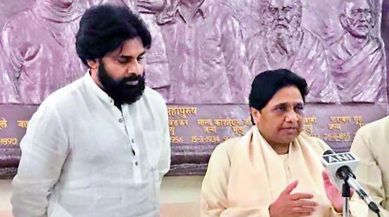 Pawan Kalyan, Mayawati tie up, to fight together in Telangana, AP elections